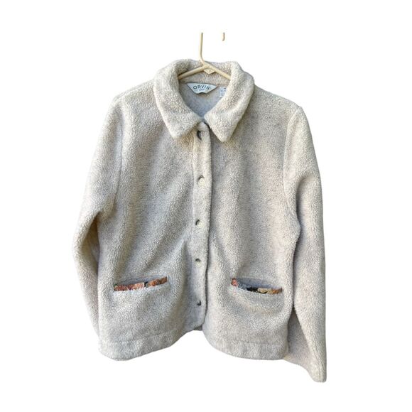 Orvis size M Teddy jacket button front pockets - Picture 1 of 11